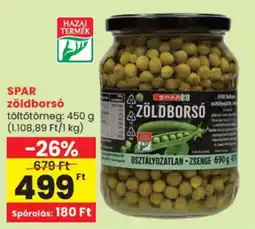 Spar Spar zöldborsó ajánlat