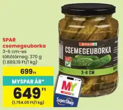Spar spar csemegeuborka ajánlat