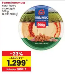Interspar Fanan hummusz ajánlat