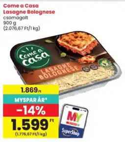 Interspar Come a Casa Lasagne Bolognese ajánlat