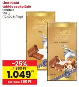 Interspar Lindt Gold táblás csokoládé ajánlat