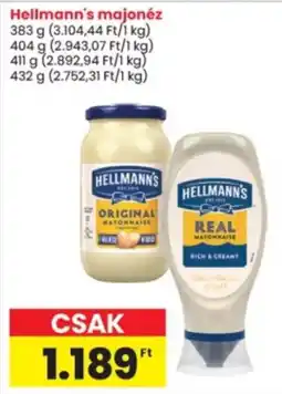 Interspar Hellmann's majonéz ajánlat