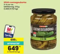 Interspar spar csemegeuborka ajánlat