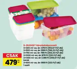 Interspar s-budget tárolódobozszett ajánlat