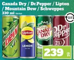 Family Diszkont Canada Dry / Dr. Pepper / Lipton / Mountain Dew / Schweppes ajánlat