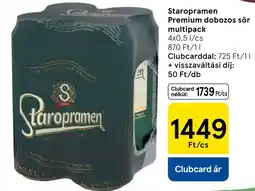 Tesco Staropramen premium dobozos sör ajánlat