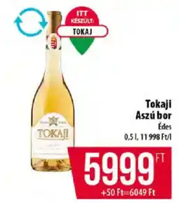 Coop Tokaji aszú bor ajánlat