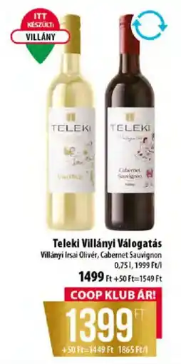 Coop Teleki Villányi Válogatás ajánlat