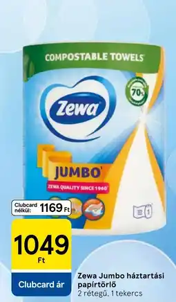 Tesco Zewa jumbo háztartási papírtörlő ajánlat