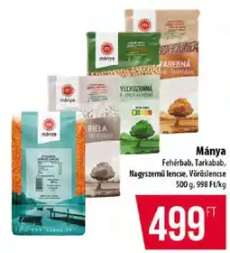 Coop Mánya fehérbab, tarkabab, nagyszemű lencse, vöröslencse ajánlat