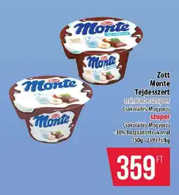 Coop Zott Monte Tejdesszert ajánlat