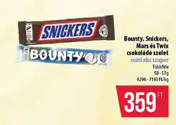 Coop Bounty snickers mars twix csokoládé szelet ajánlat