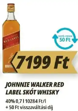 Príma johnnie walker red label skót whisky ajánlat