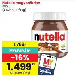 Spar Market Nutella mogyorókrém ajánlat