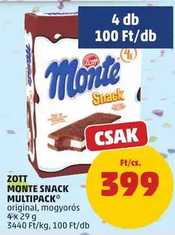 PENNY Zott monte snack ajánlat
