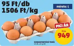 PENNY szabadtartású tojás ajánlat