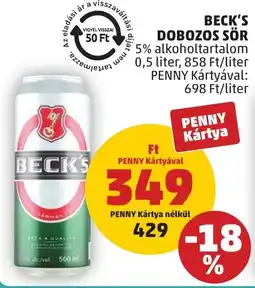 PENNY Beck's dobozos sör ajánlat