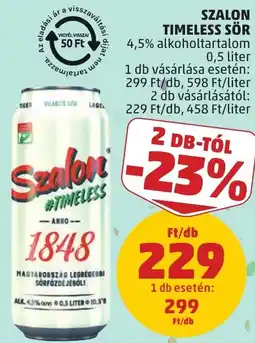 PENNY Szalon timeless sör ajánlat