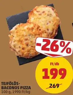 PENNY Tejfölös-baconos pizza ajánlat