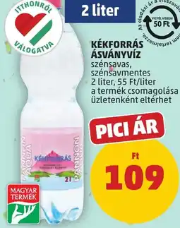 PENNY Pannon Aqua Kékforrás ásványvíz ajánlat