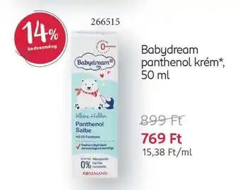 Babydream panthenol krém*, 50 ml