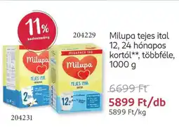 Rossmann Milupa tejes ital ajánlat