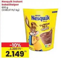 Spar Nesquik instant kakaóitalpor ajánlat