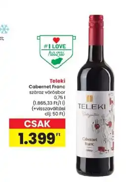 Spar Teleki cabernet franc ajánlat