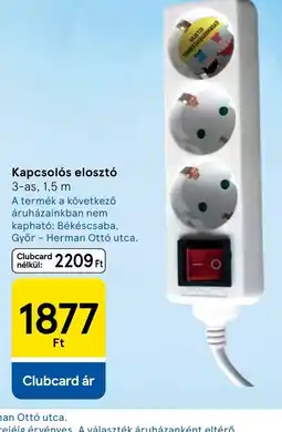 Tesco Kapcsolós elosztó ajánlat