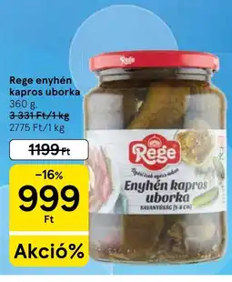 Tesco Rege enyhén kapros uborka ajánlat