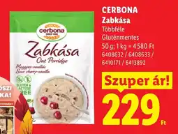 Lidl Cerbona zabkása ajánlat