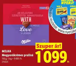 Lidl Milka mogyorókrémes praliné ajánlat
