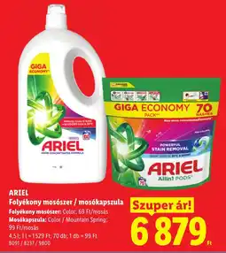 Lidl Ariel folyékony mosószer / mosókapszula ajánlat