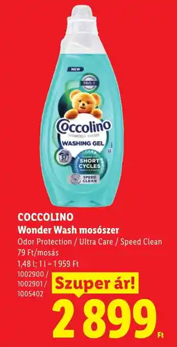 Lidl Coccolino wonder wash mosószer ajánlat