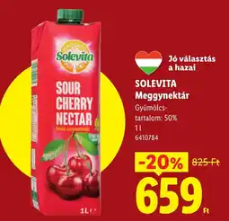 Lidl Solevita meggynektár ajánlat