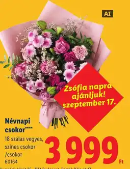 Lidl Névnapi csokor ajánlat