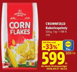 Lidl Crownfield corn flakes ajánlat