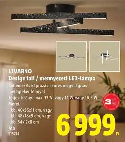 Lidl Livarano design fali / mennyezeti led-lampa ajánlat
