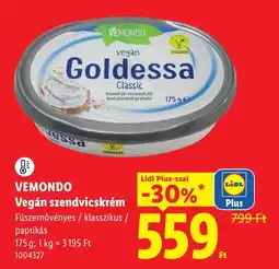 Lidl Vemondo vegán szendvicskrém ajánlat