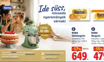 Lidl Rama sütőmargarin ajánlat