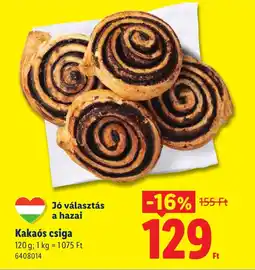 Lidl Kakaós csiga ajánlat