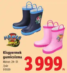 Lidl Mancs kisgyermek gumicsizma ajánlat