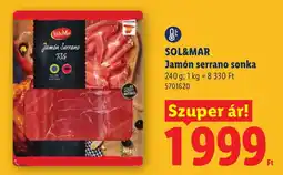 Lidl Sol&mar jamón serrano sonka ajánlat