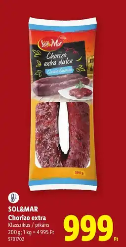 Lidl Sol&mar chorizo extra ajánlat