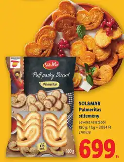 Lidl Sol&mar palmeritas sütémény ajánlat