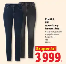 Lidl Esmara női super skinny farmernadrág ajánlat