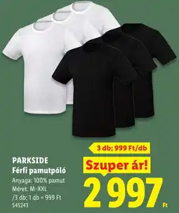 Lidl Parkside férfi pamutpóló ajánlat
