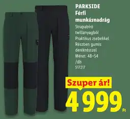 Lidl Parkside férfi munkásnadrág ajánlat