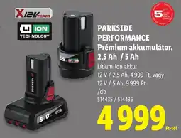 Lidl Parkside performance prémium akkumulátor ajánlat