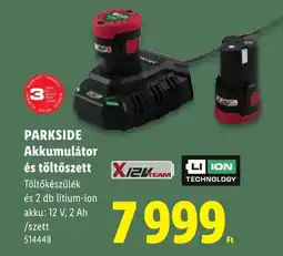 Lidl Parkside akkumulátor és töltőszett ajánlat